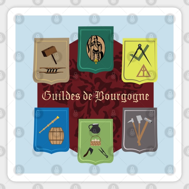 Guildes de Bourgogne Sticker by bintburydesigns